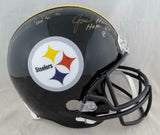 Ham Lambert Russell Signed Pittsburgh Steelers F/S Helmet w/2 Insc- JSA W *Gold