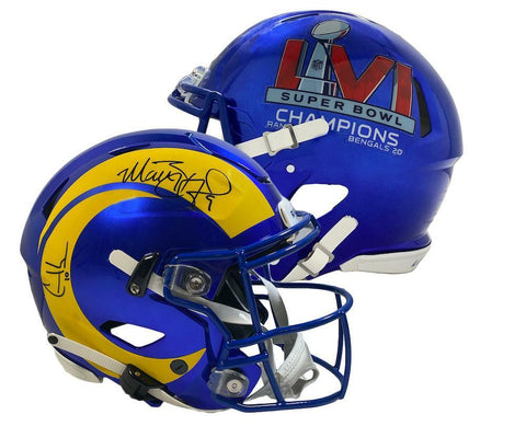 MATTHEW STAFFORD / COOPER KUPP Autographed Rams Speed Flex Helmet FANATICS