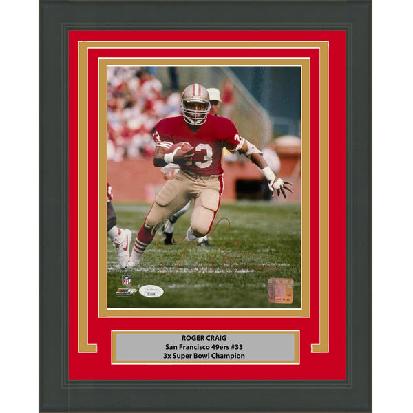 Framed Autographed/Signed Roger Craig San Francisco 49ers 8x10 Photo JSA COA