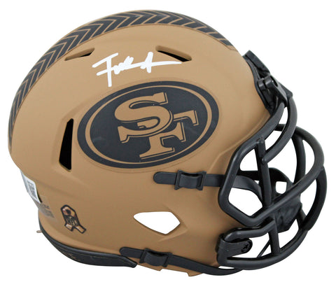 49ers Frank Gore Signed Salute To Service II Speed Mini Helmet BAS Witnessed