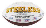 Steelers Roman Wilson Authentic Signed White Panel Logo Football BAS Witnessed