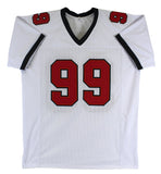 Warren Sapp "HOF 13" Authentic Signed White Pro Style Jersey BAS Witnessed