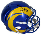 Marshall Faulk Autographed Los Angeles Rams Full Size Speed Helmet Beckett