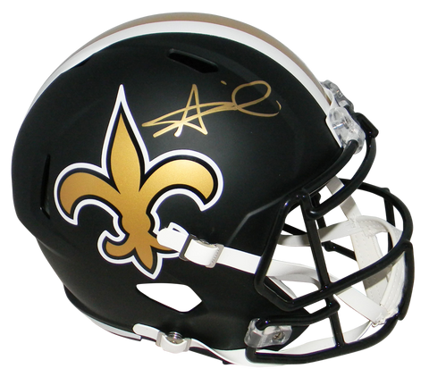 ALVIN KAMARA AUTOGRAPHED NEW ORLEANS SAINTS BLACK FULL SIZE SPEED HELMET JSA