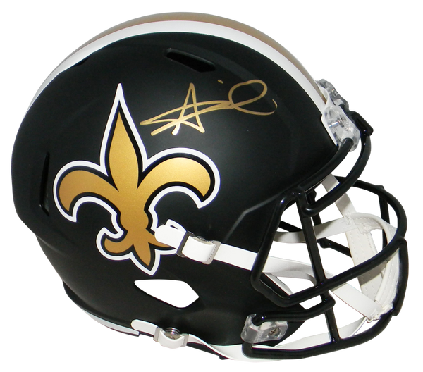 ALVIN KAMARA AUTOGRAPHED NEW ORLEANS SAINTS BLACK FULL SIZE SPEED HELMET JSA