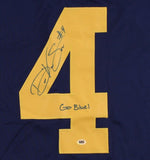 De'Veon Smith Signed University of Michigan Wolverines Jersey Inscribed Go Blue