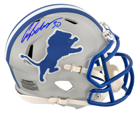 Cory Schlesinger Signed Detroit Lions Riddell Speed Mini Helmet - (SCHWARTZ COA)