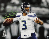 Russell Wilson Autographed Framed 24x30 Canvas Seahawks SB 1/48 Beckett WE98425