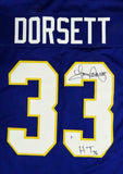 Tony Dorsett Signed Blue College Style Jersey w/ Insc - Beckett W Auth *R3