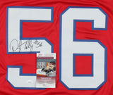 Darryl Talley Signed Buffalo Bills Red Jersey (JSA COA) 2xPro Bowl Linebacker