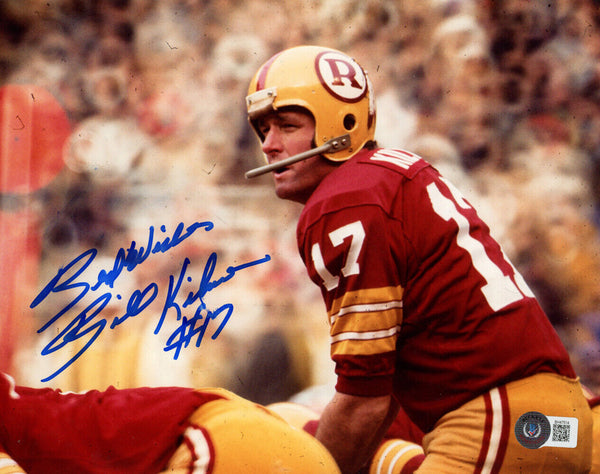 Billy Kilmer Signed Washington Redskins 8x10 Photo Best Wishes BAS 46298