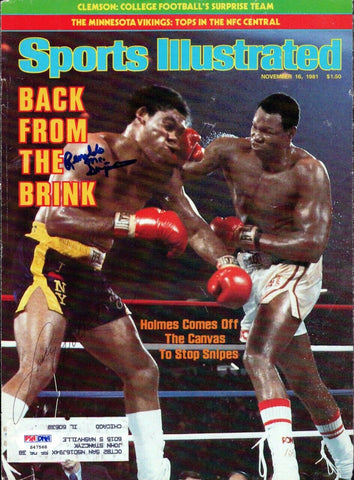 Larry Holmes & Renaldo Snipes Autographed Signed Sports Illustrated PSA S47568