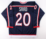 Brandon Saad Signed Blue Jackets Jersey (PSA) Ex Blackhawks Stanley Cup Winner