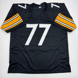 Autographed/Signed Broderick Jones Pittsburgh Black Football Jersey JSA COA