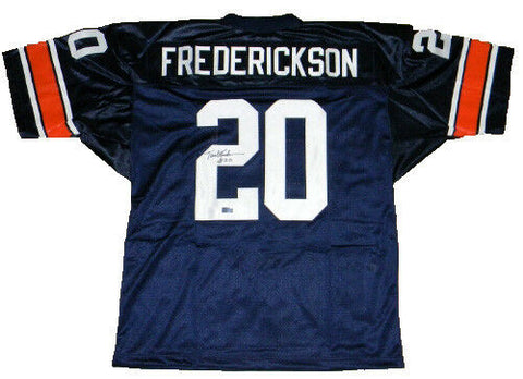 TUCKER FREDERICKSON AUTOGRAPHED SIGNED AUBURN TIGERS #20 NAVY JERSEY COA