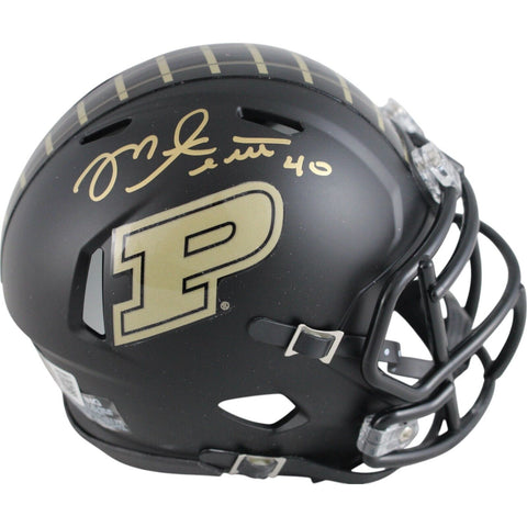 Mike Alstott Autographed/Signed Purdue Boilermakers Mini Helmet Beckett 49107