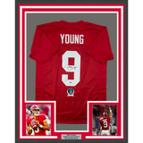 Framed Autographed/Signed Bryce Young 33x42 Alabama Red College Jersey BAS COA