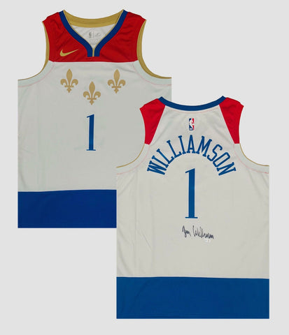 ZION WILLIAMSON Autographed N.O. Pelicans Nike City Edition Jersey FANATICS