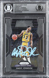 Lakers Magic Johnson Signed 2018 Panini Prizm Dominance #2 Card BAS Slabbed