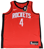 JALEN GREEN SIGNED HOUSTON ROCKETS #4 NIKE SWINGMAN JERSEY FANATICS W/ UNICORN