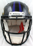 Ray Lewis Autographed Ravens F/S Speed Authentic Helmet w/2Insc.-Beckett W Holo