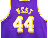 Jerry West Los Angeles Signed Purple Basketball Jersey BAS