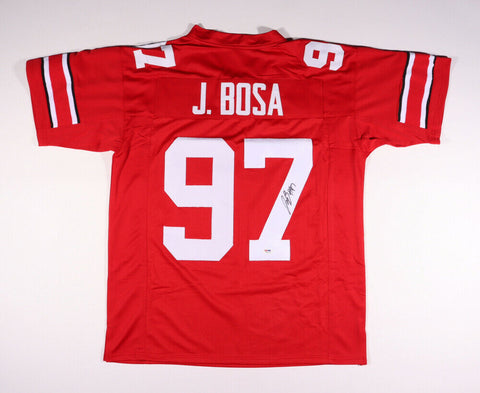 Joey Bosa Signed Ohio State Buckeyes Red Jersey (PSA COA) 2017 Pro Bowl Def.End