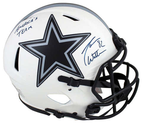 Cowboys Jason Witten "America's Team" Signed Lunar F/S Speed Proline Helmet BAS