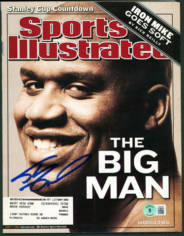 Lakers Shaquille O'Neal Signed 2002 Sports Illustrated Magazine BAS Witnessed