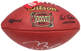 Tom Brady Autographed NFL Leather SB XXXVIII Logo Football Fanatics AA0104113