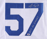 Alex Wood Signed Dodgers 2017 Postseason Jersey Inscribed "2017 NL Champs" (PSA)