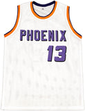 PHOENIX SUNS STEVE NASH AUTOGRAPHED WHITE JERSEY BECKETT BAS WITNESS 233676