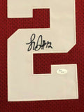 FRAMED OKLAHOMA SOONERS LANDRY JONES AUTOGRAPHED SIGNED JERSEY JSA COA