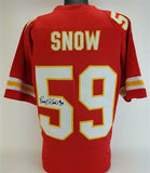 Percy Snow Signed Kansas City Chiefs Jersey (JSA COA) Dick Butkus Award (1989)