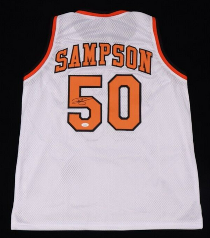 Ralph Sampson Signed Virginia Cavaliers Jersey (JSA COA) Rockets HOF Center