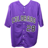 Nolan Arenado Autographed/Signed Pro Style Purple Jersey JSA 44509