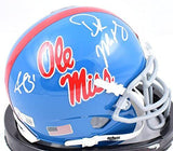 DK Metcalf/AJ Brown Autographed Ole Miss Rebels Schutt Mini Helmet-BeckettW Holo