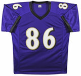 Todd Heap Authentic Signed Purple Pro Style Jersey Autographed JSA Witness