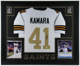 Alvin Kamara Signed New Orleans Saints 35x43 Framed Jersey (JSA COA) 5xPro Bowl