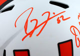 Lewis/Gore/Sapp Autographed Miami Hurricanes F/S Lunar Speed Helmet-BeckettWHolo