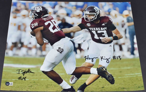 HAYNES KING & ISAIAH SPILLER AUTOGRAPHED TEXAS A&M AGGIES 16x20 PHOTO COA