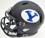 ZACH WILSON AUTOGRAPHED BYU COUGARS MATTE BLACK SPEED MINI HELMET BECKETT 191116