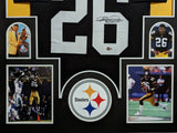 FRAMED PITTSBURGH STEELERS ROD WOODSON AUTOGRAPHED SIGNED JERSEY BECKETT HOLO