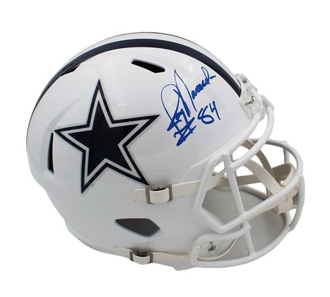 Jay Novacek Signed Dallas Cowboys Speed Full Size Alternate White NFL Helmet