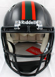 Michael Irvin Signed F/S Miami Hurricanes Black Speed Authentic Helmet-BAW Holo