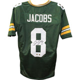 Josh Jacobs Autographed/Signed Pro Style Green Jersey Beckett 44555