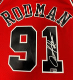 Dennis Rodman Autographed Chicago Bulls Mitchell Ness Basketball Jersey Beckett