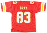 Noah Gray Signed Kansas City Chief Jersey (Beckett) Ex Duke Blue Devil Tight End