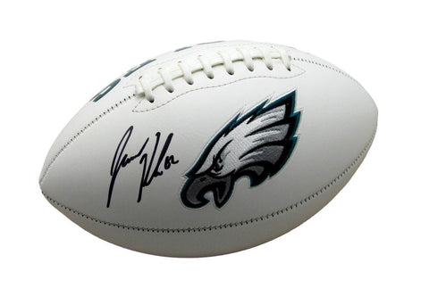 Jason Kelce Signed/Auto White Philadelphia Eagles Logo Football PSA/DNA 190374