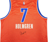 THUNDER CHET HOLMGREN AUTOGRAPHED RED FANATICS JERSEY SIZE XL BECKETT 234063